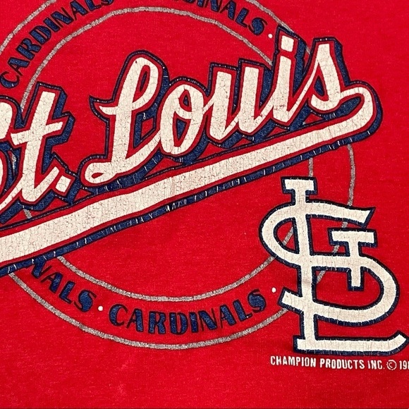 Vintage St. Louis Cardinals MLB Baseball 1980s Crewneck Top Tee Tshirt - Picture 4 of 6